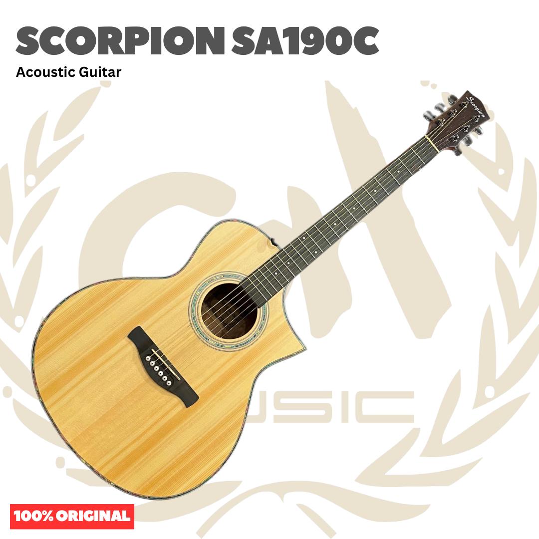 Scorpion SA190C Series Acoustic Guitar - SA 190 C Gitar Akustik Original Asli