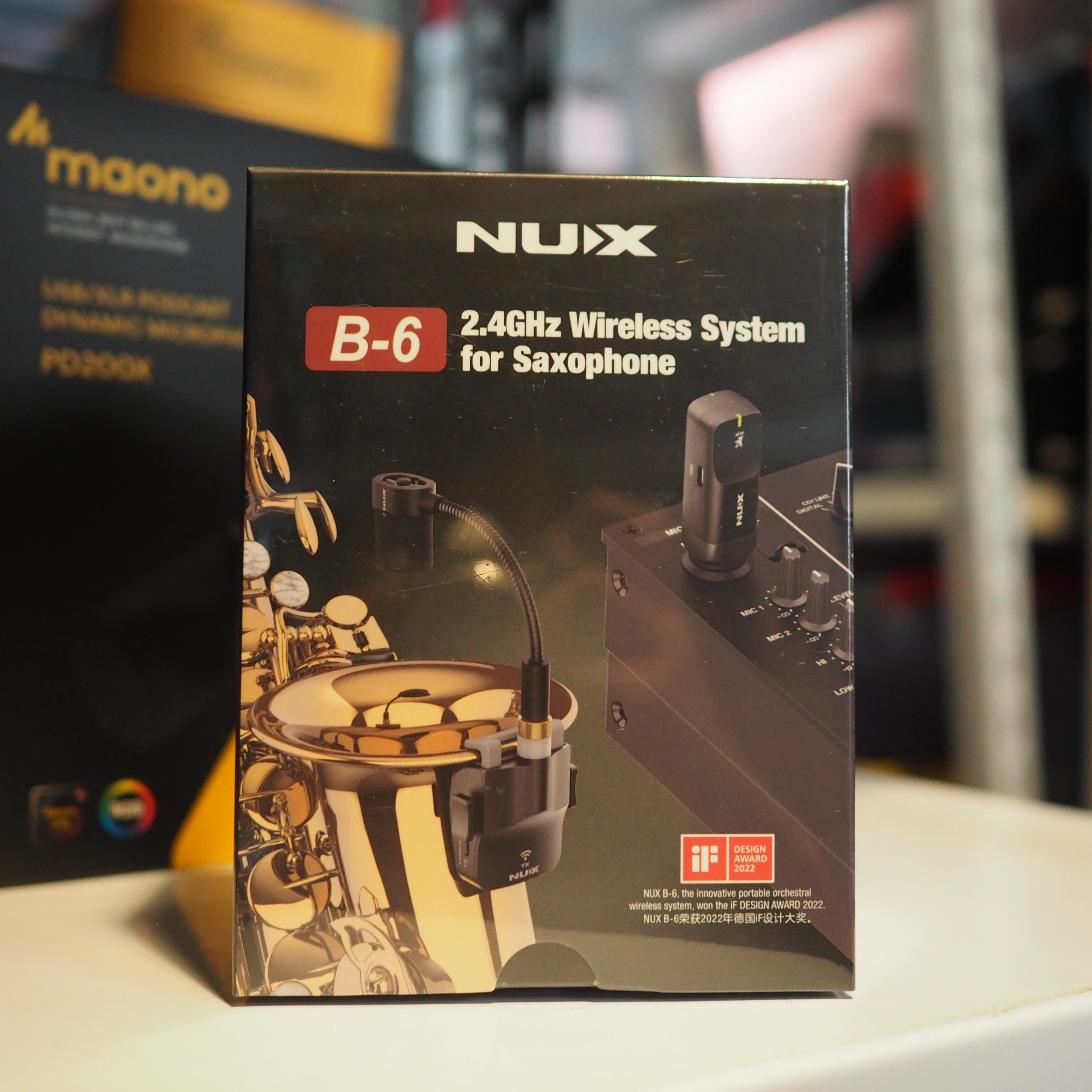 NUX B6 2.4Ghz Wireless Saxophone Microphone System - Mic Mikrofon Saxo B-6 Original
