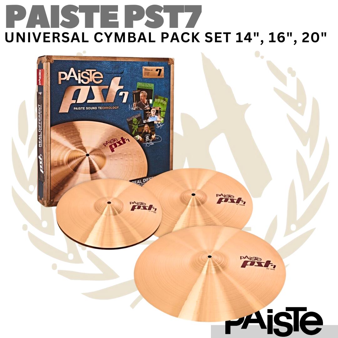 PAISTE PST7 UNIVERSAL Medium Cymbal Set | Simbal 14", 16", 20" inch