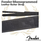 Fender Monogrammed Leather Guitar Strap | Selempang Gitar Kulit