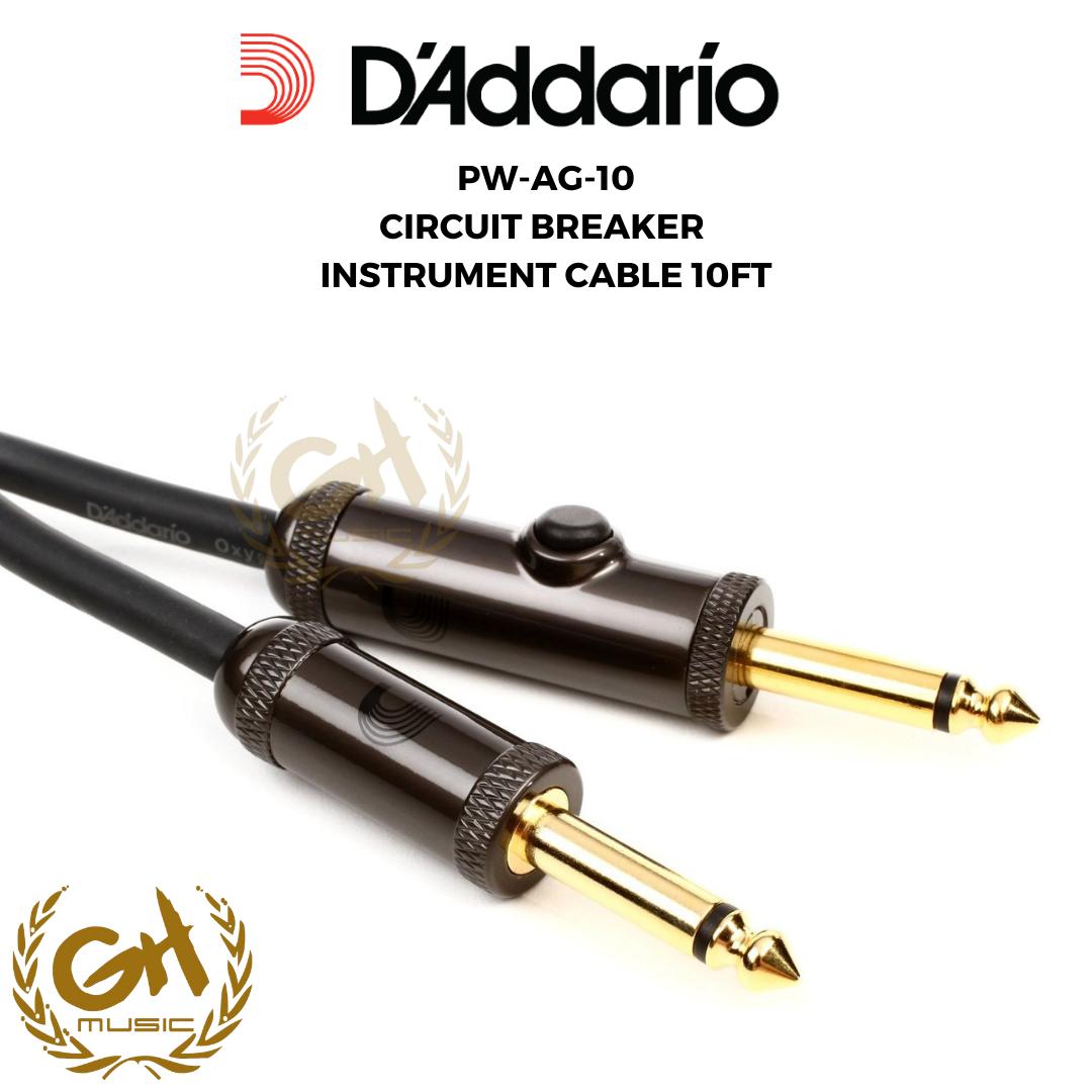 D’ADDARIO PW-AG-10 CIRCUIT BREAKER INSTRUMENT CABLE 10FT