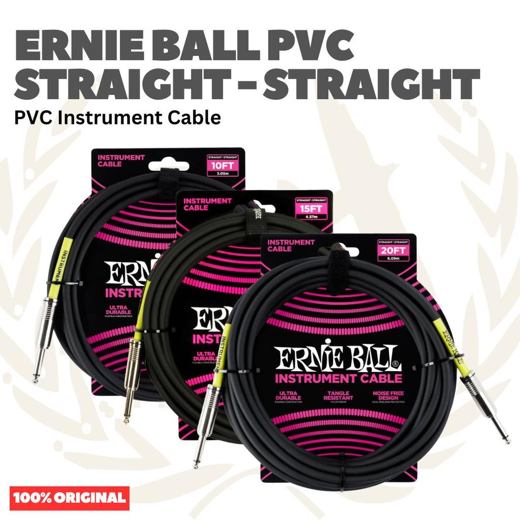 Ernie Ball PVC Straight to Straight Instrument Cable - Kabel Jack