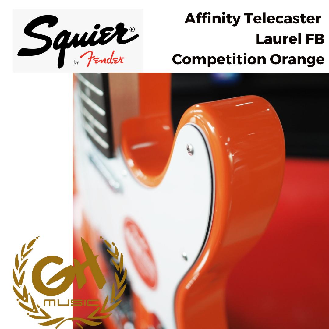 Squier Afinity Telecaster Electric Guitar Laurel FB Competition Orange