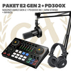 PAKET MAONO E2 GEN 2 - Maono Ame2 Gen II - 1 MIC - Podcast Streaming Recording