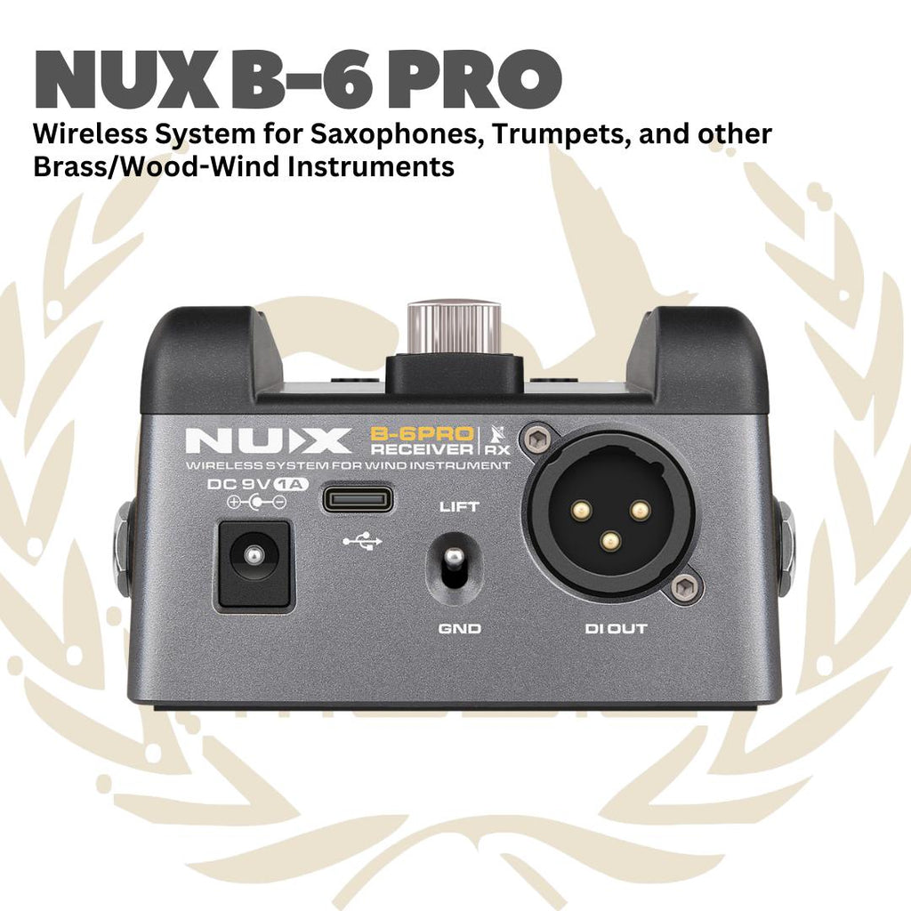 NUX B-6 PRO Wireless System for Saxophones, Trumpets, and other Brass/Wood-Wind Instruments - Mic Wireless NUX B6 PRO untuk Alat Musik Tiup
