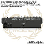 BEHRINGER XENYX QX1222USB Premium 16 Input 2/2 Bus Mixer USB