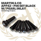 Martin Pin Set With Pearl Inlay Bridge Endpins Inlaid - Akustik Bridge Pin Acoustic APP45 APP42