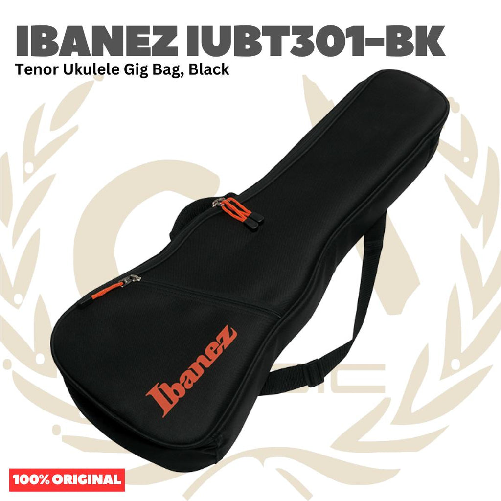 Ibanez IUBT301-BK Gig bag for Tenor Ukulele - Tas Ukulele Tenor Original Asli