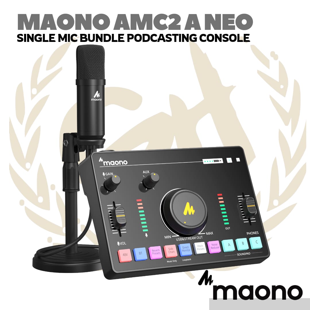MAONO AMC2 A NEO Set Bundle Live Streaming Audio Mixer & Sound Card