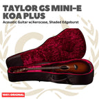 Taylor GS Mini-e Koa Plus Acoustic Guitar w/Aerocase, Shaded Edgeburst - Gitar Akustik Elektrik Original Asli