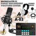 PAKET PODCAST MAONOCASTER E2 AME2 SOUND CARD, AO3 MIC, PLUS HEADPHONE