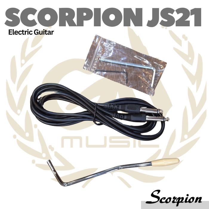 SCORPION JS21 Black Jaguar Series Electric Guitar | Gitar Stratocaster