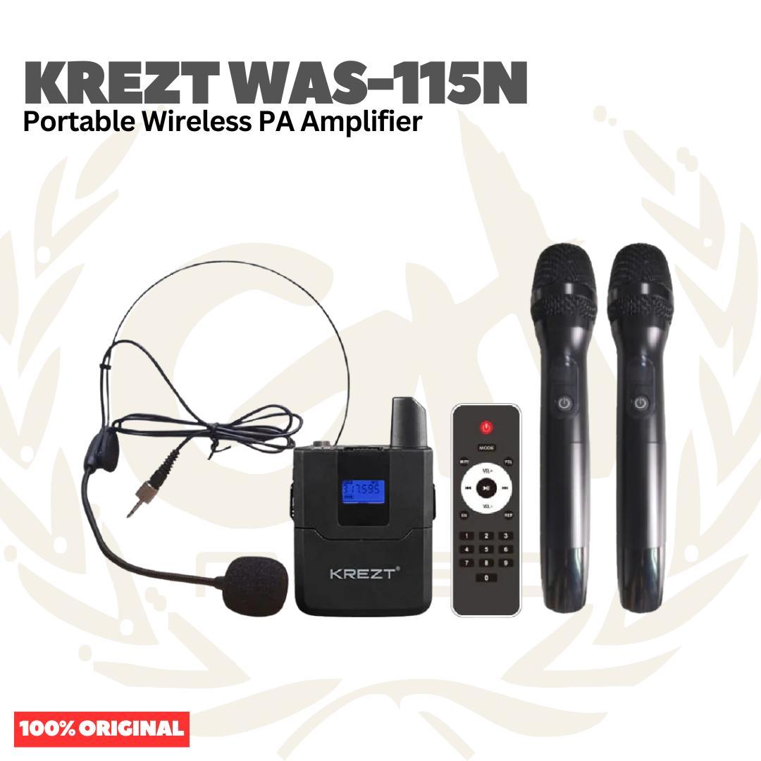 KREZT WAS-115N Portable Wireless PA Amplifier - Portable Speaker Lengkap dengan Mic