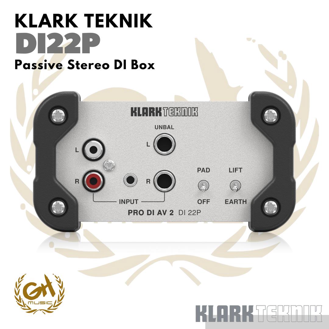 KLARK TEKNIK DI 22P Passive Stereo DI Box Direct Box | Pasif DI22