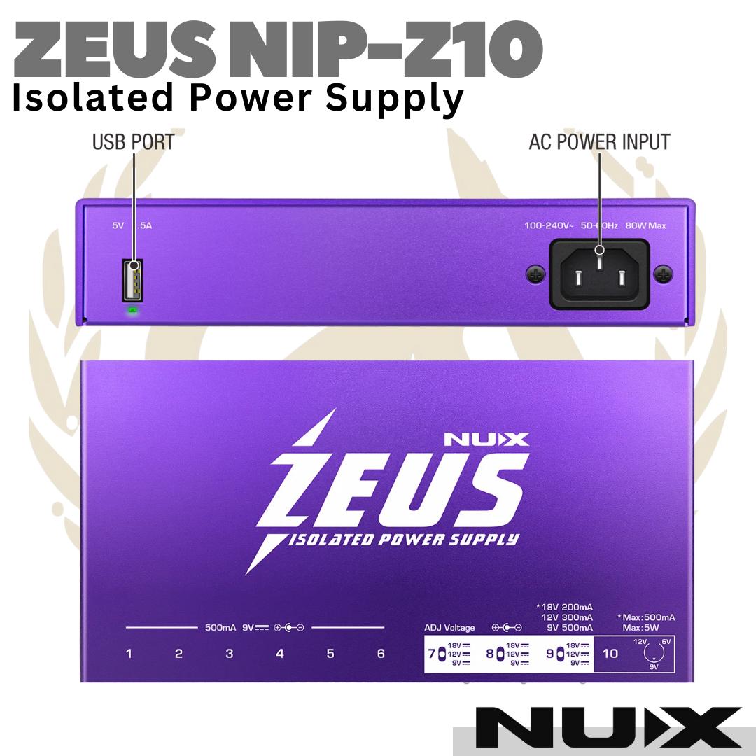 NUX ZEUS NIPZ10 Isolated Power Supply Guitar & Bass Effect | NIP-Z10
