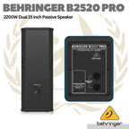 Behringer B2520 PRO 2200W Dual 15 inch Passive Speaker - Spiker Pasif