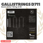 GALLISTRINGS D711 Electric Guitar 7-Strings 11-60 - Senar Gitar Listrik Elektrik 7-Senar Galli Strings Original Asli