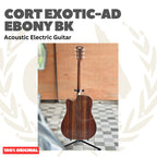 Cort Exotic-AD Ebony BK Acoustic Electric Guitar - Gitar Akustik dengan Preamp