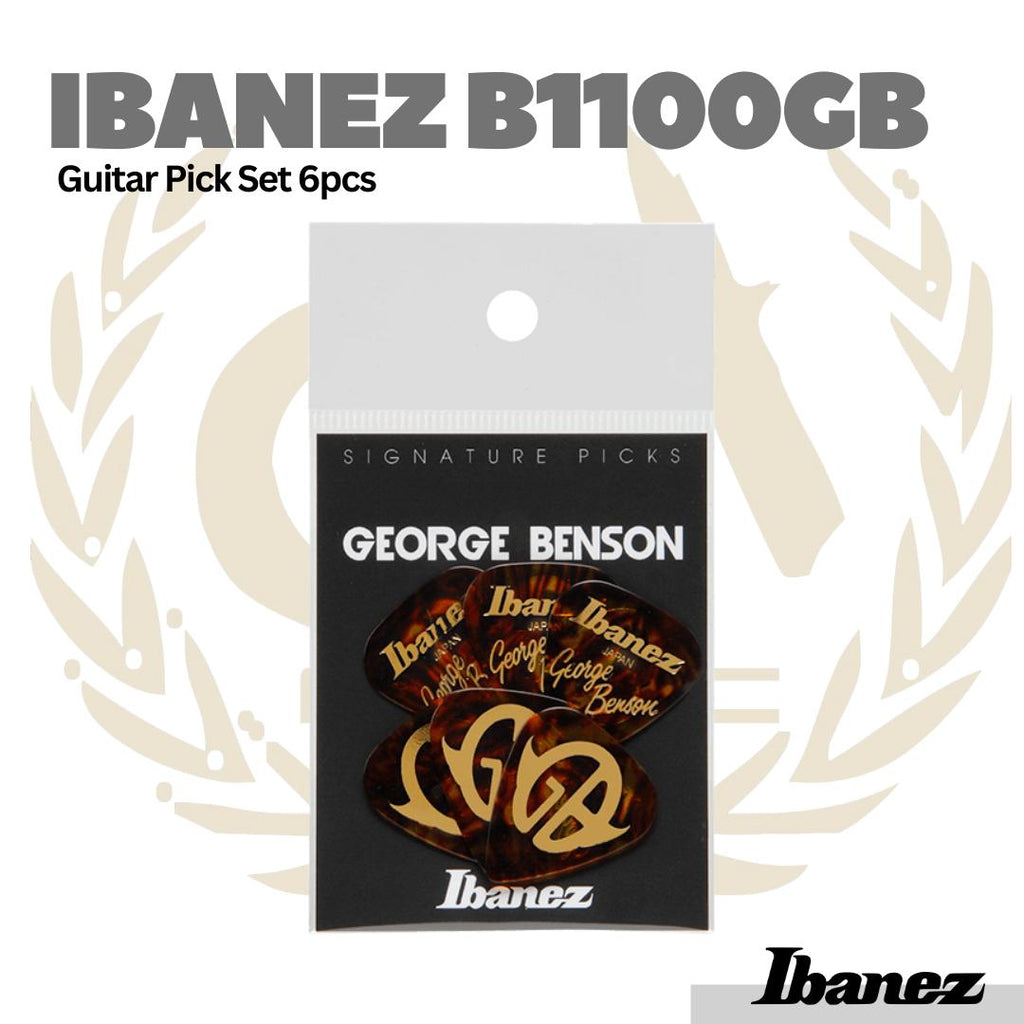 Ibanez B1100GB George Benson Guitar Pick Set, 6pcs - Pick Gitar