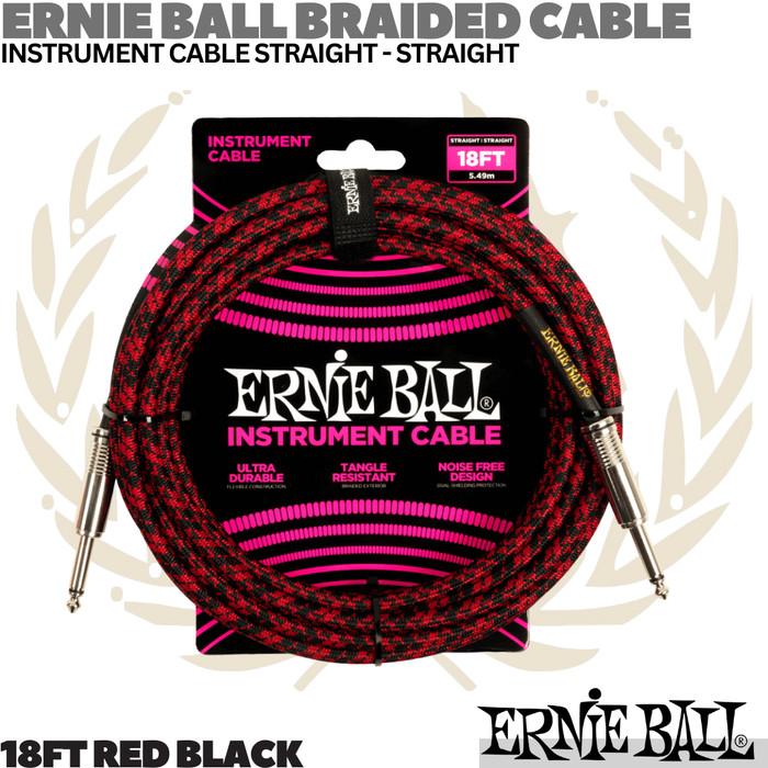 ERNIE BALL Braided Straight to Straight Instrument Kabel Jack