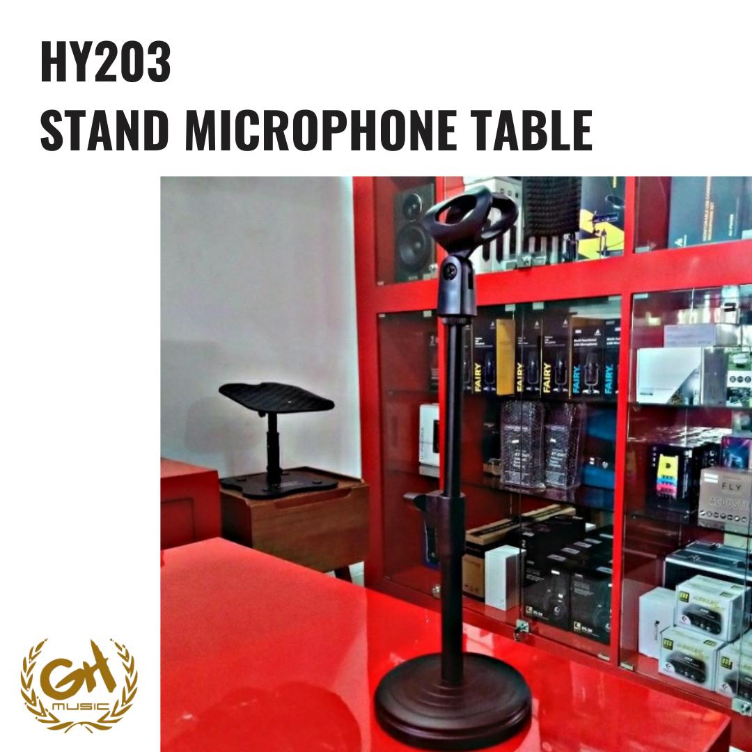 HY-203 Microphone Stand Meja Holder - HY203 Table Stand Mic Original