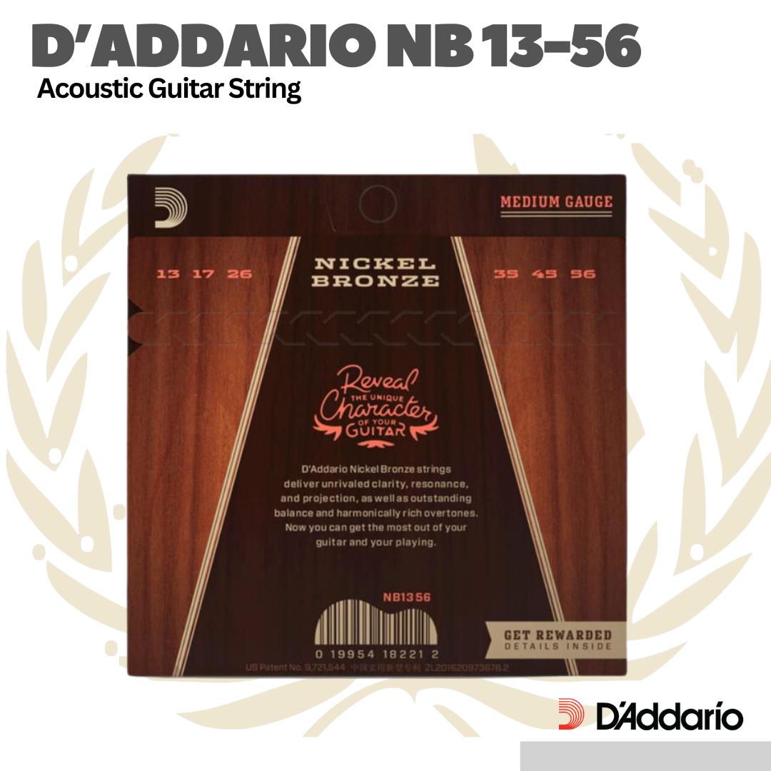 D'addario NB1356 Acoustic Guitar String - Senar Gitar Akustik 13-56