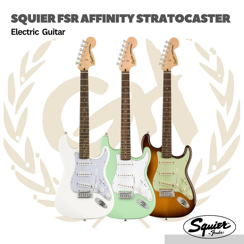 Squier FSR Affinity Series Stratocaster Laurel FB Guitar Electric - Gitar Elektrik