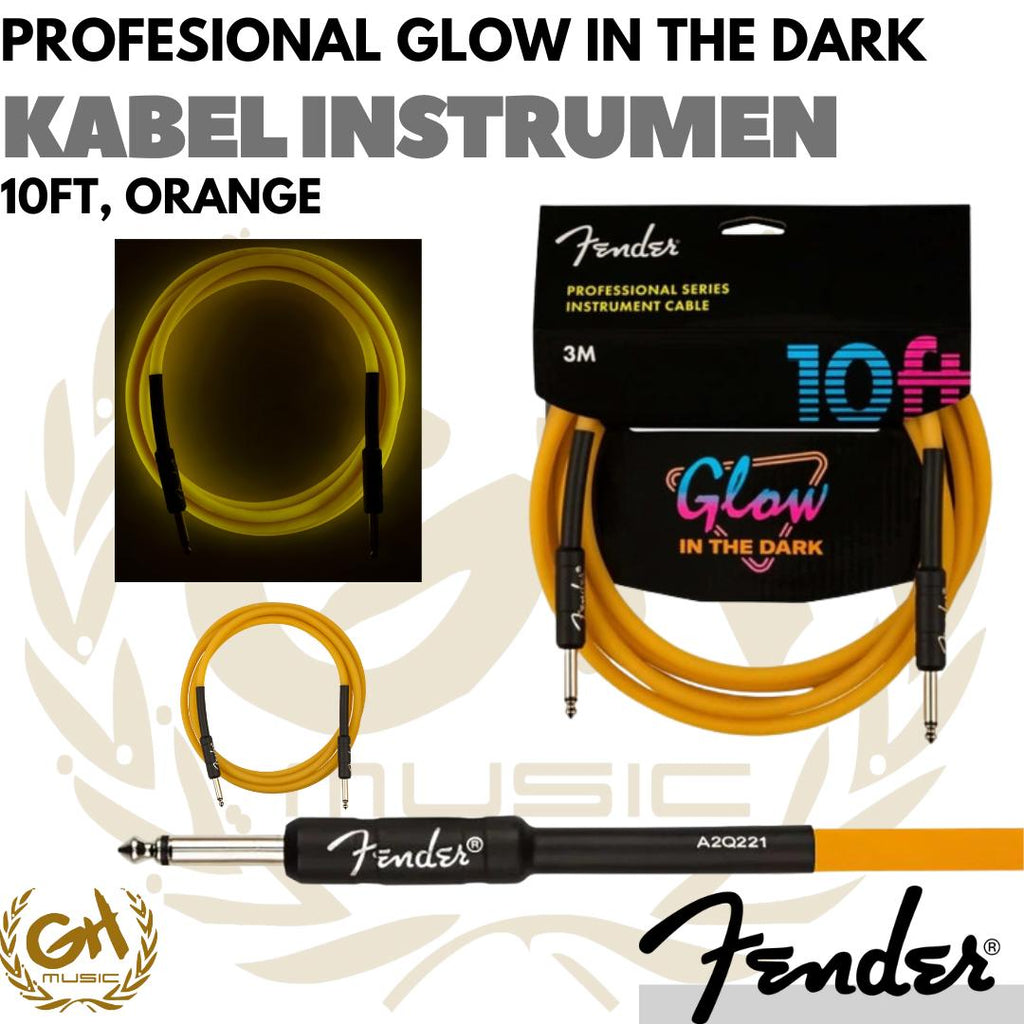 Fender Professional Series Glow in the Dark Instrument Cable - KABEL