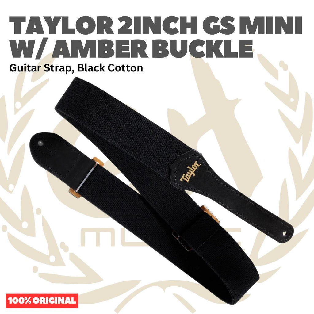 Taylor 2Inch GS Mini Guitar Strap w/Amber Buckle - Strap Gitar