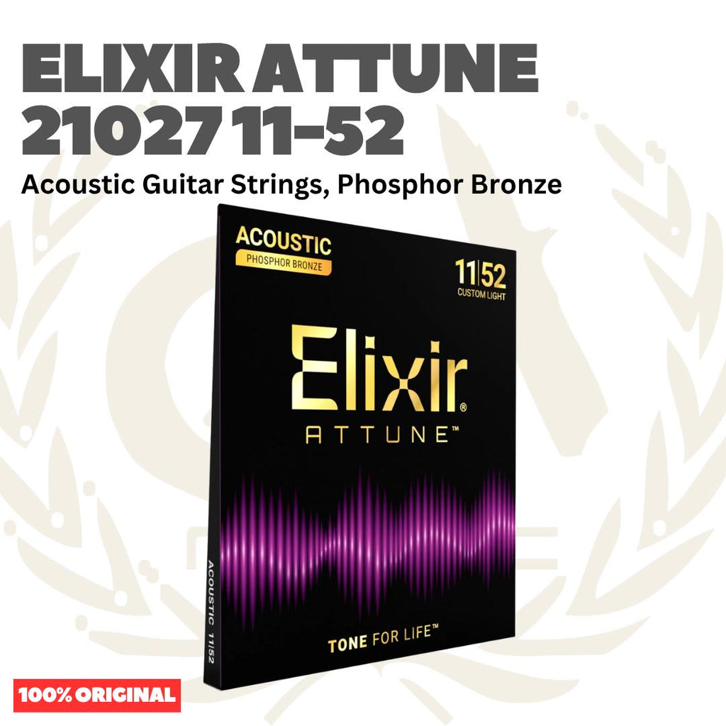 ELIXIR 21027 Attune Phosphor Bronze 11-52 Acoustic Guitar Strings - Senar Gitar Akustik