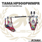 TAMA HP900PWMPR Limited Iron Cobra 900 Marble Psycedelic Rainbow Power Glide Twin Pedal w/Case - Double Pedam Drum HP900
