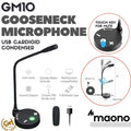 MAONO AU-GM10 Gooseneck Microphone, USB Cardioid Condenser Mic