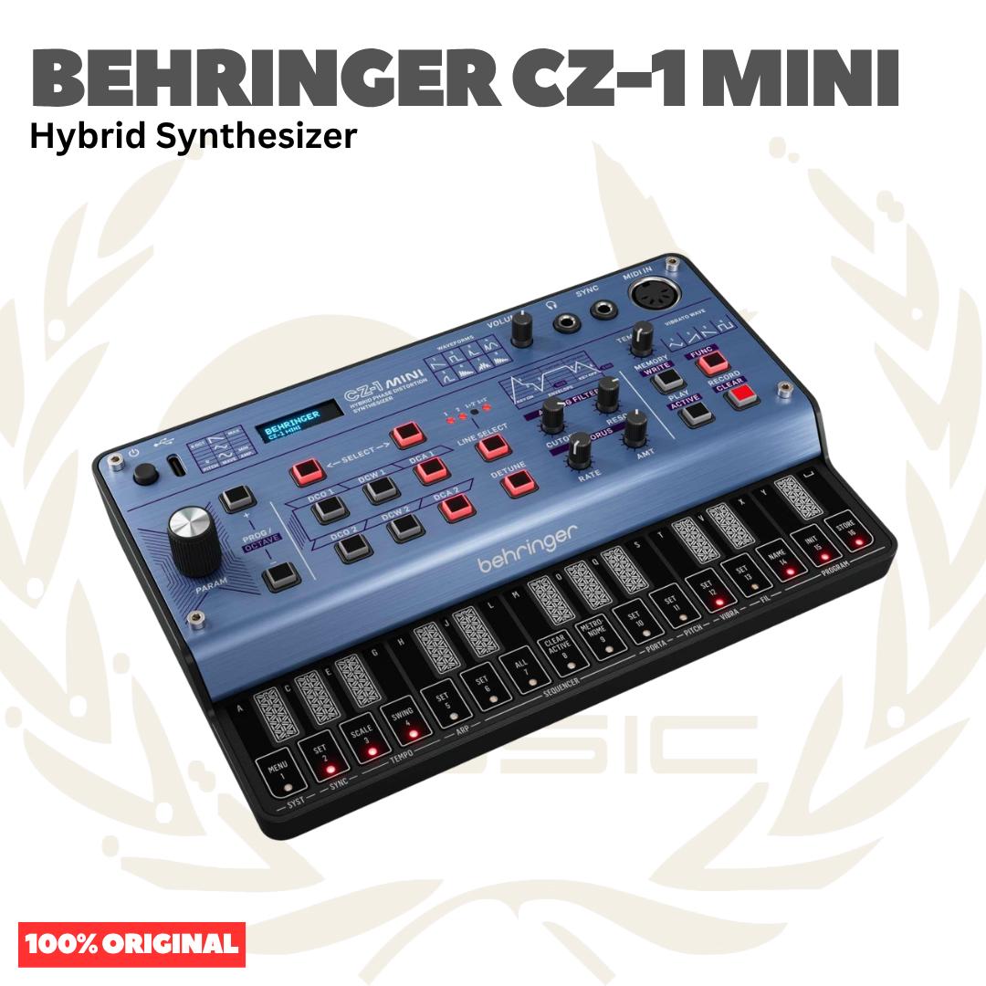 Behringer CZ-1 MINI Portable 3-Voice Hybrid Phase Distortion Synthesizer with Analog Low-Pass Filter, 16-Step Sequencer and Arpeggiator