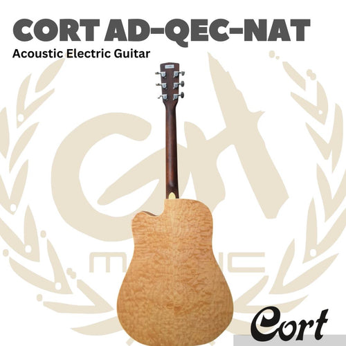 Cort AD-QEC-NAT Acoustic Electric Guitar w/Bag - Gitar Akustik Elektrik Cort AD QEC NAT Include Softcase Bag