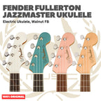 Fender Fullerton Jazzmaster Ukulele - Ukulele Elektrik Body Jazzmaster Mini 4-Senar With Preamp Original Asli