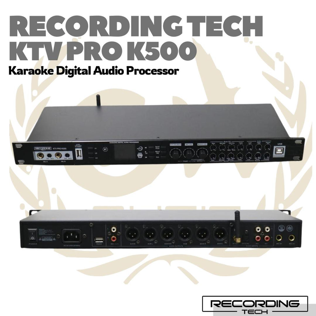 Recording Tech KTV Pro K500 Karaoke Digital Audio Processor - Mixer Karoke Original Amplifier