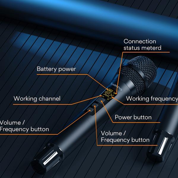 MAONO WM760 Handheld Wireless Dynamic Microphone System | werles murah A1 A2