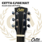 Cetta CJ18E Acoustic Guitar with Pre-Amp - Gitar Akustik Elektrik CJ18E dengan PreAmp
