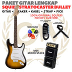 PAKET GITAR SQUIER STRATOCASTER BULLET Electric Gitar | GUITAR PACK