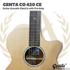 Genta CO 420 CE Acoustic Electric Guitar | Gitar Akustik With preamp CO420CE