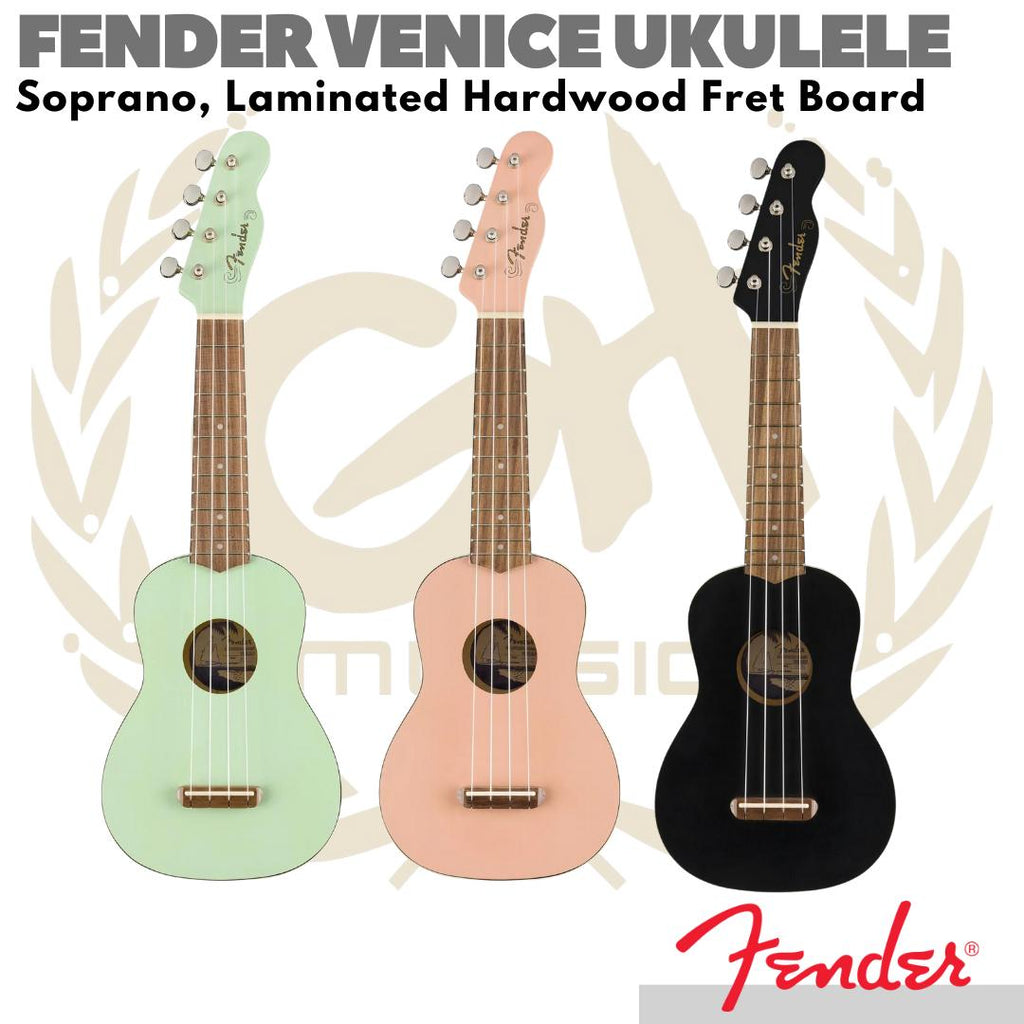 FENDER VENICE Soprano Ukulele Hardwood FB