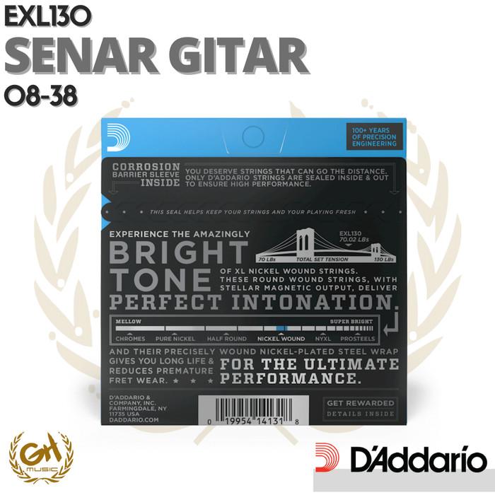 D'ADDARIO EXL130, 08-38, EXTRA SUPER LIGHT GUITAR STRING - SENAR GITAR
