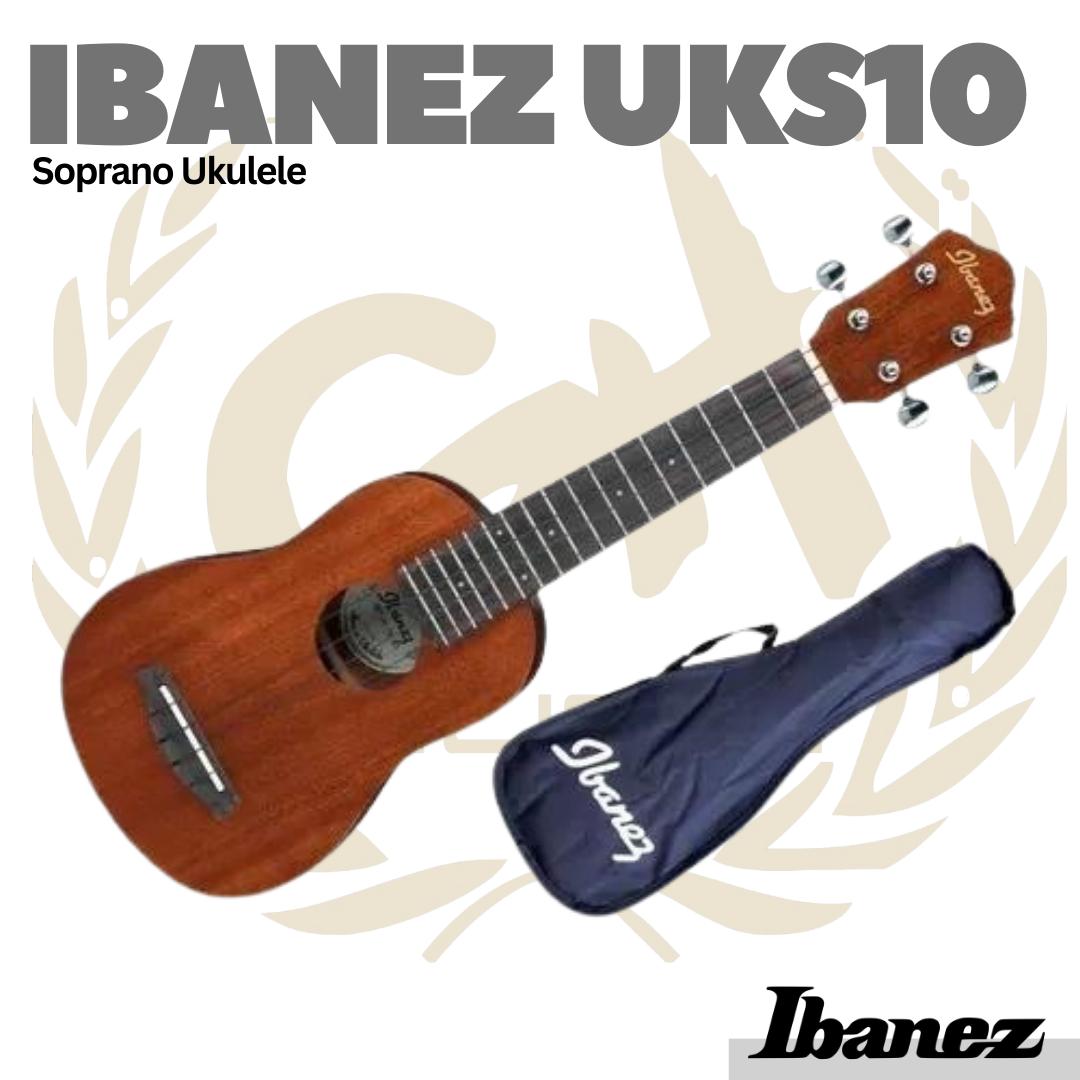 Ibanez UKS10 Soprano Style Body Ukulele w/Bag