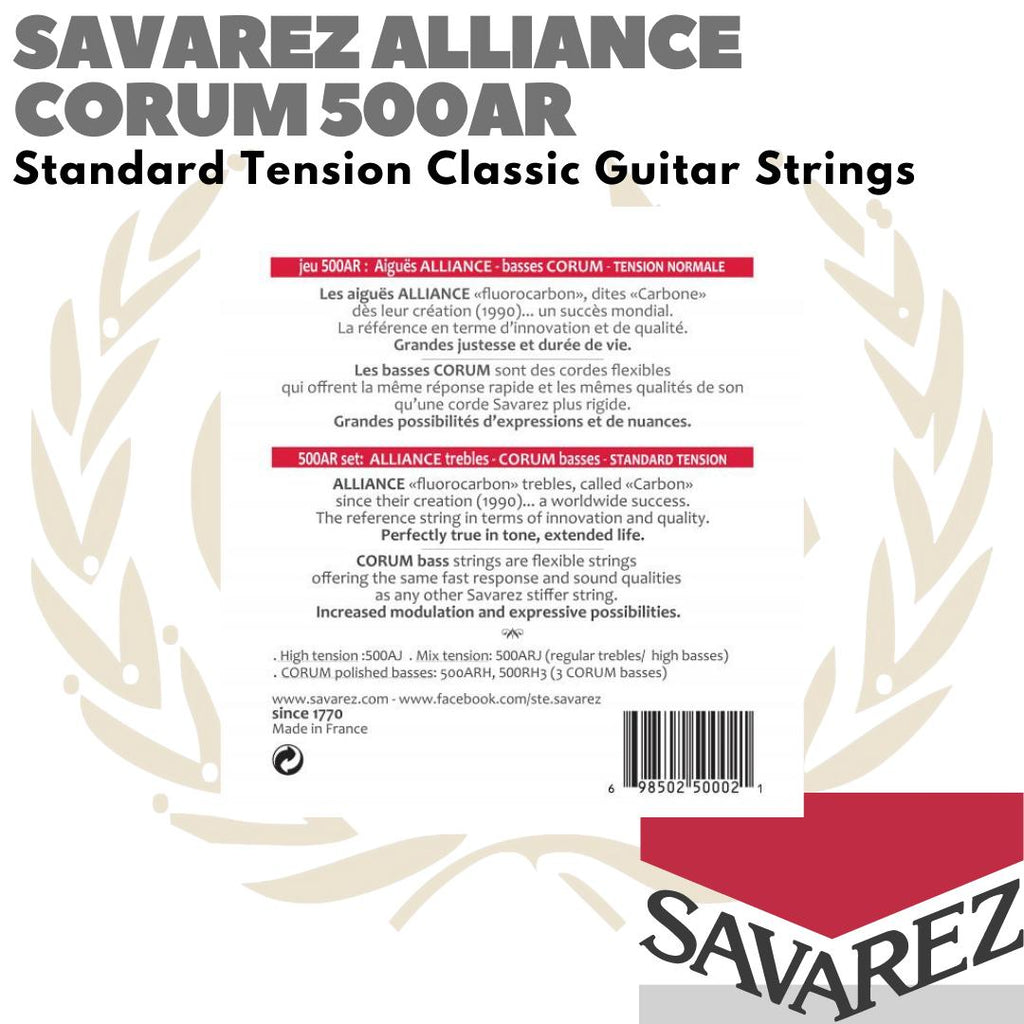 SAVAREZ ALLIANCE CORUM NORMAL TENSION 500AR | Senar Gitar Klasik Nilon