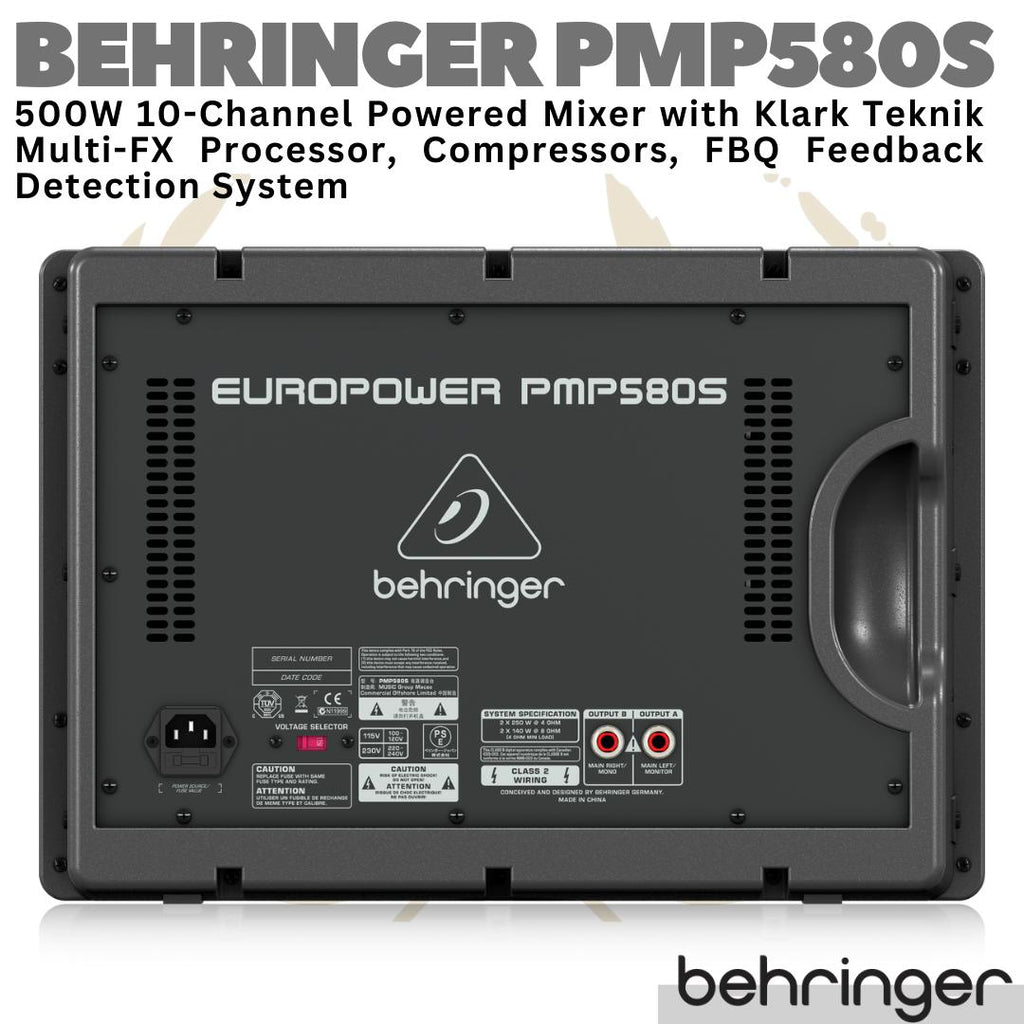 BEHRINGER EUROPOWER PMP580S 500W 10-Channel Powered Audio Mixer Aktif