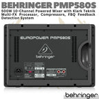 BEHRINGER EUROPOWER PMP580S 500W 10-Channel Powered Audio Mixer Aktif