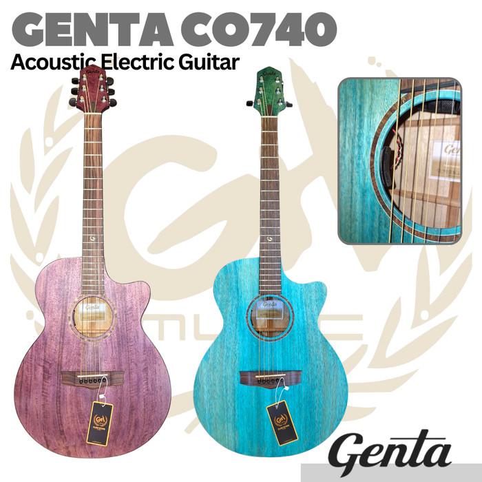 GENTA CO740 Acoustic Electric Guitar | Gitar Akustik Elektrik CO 740