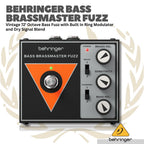 BEHRINGER BASS BRASSMASTER FUZZ VINTAGE 72" OCTAVE BASS FUZZ EFFECT - BRASS-MASTER FUZZ EFEK GITAR BASS MODULATOR BASS BRASSMASTER FUZZ
