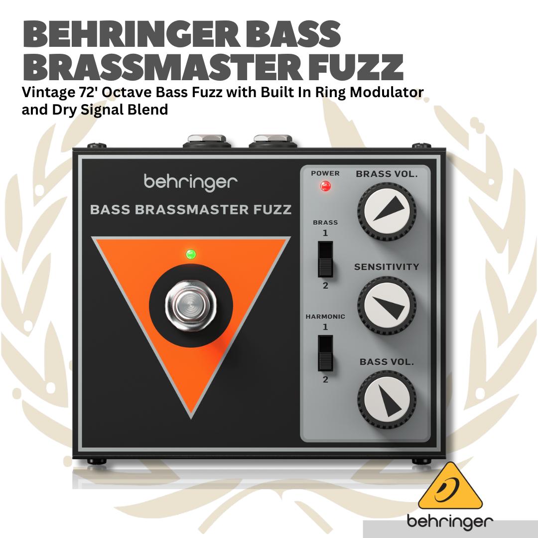 BEHRINGER BASS BRASSMASTER FUZZ VINTAGE 72" OCTAVE BASS FUZZ EFFECT - BRASS-MASTER FUZZ EFEK GITAR BASS MODULATOR BASS BRASSMASTER FUZZ