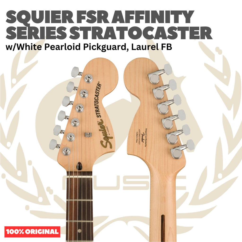 SQUIER FSR Affinity Series Stratocaster w/Pearloid Pickguard Electric Guitar - Gitar Listrik Elektrik Original Asli